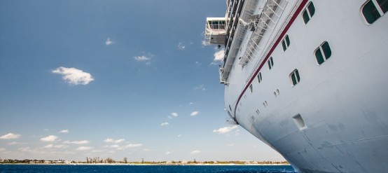 Cruise ship in the caribbean sea
