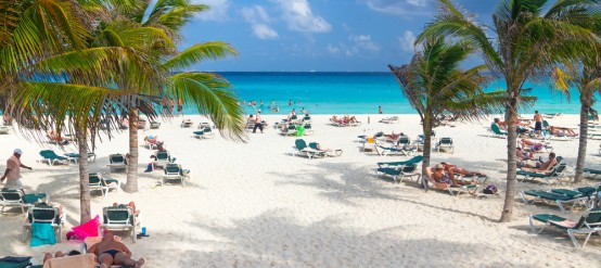 Playa del Carmen tropical sandy beaches.